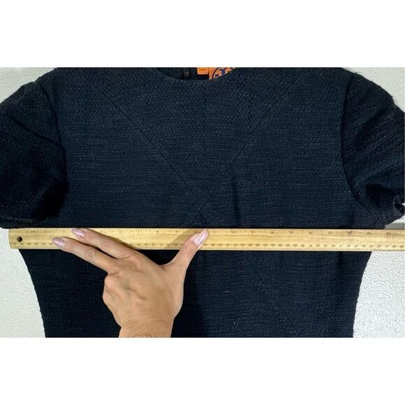 Tory Burch Black Tweed Short Sleeve Fully Lined Dress Women's Size 8US - Picture 9 of 10